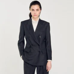 Femme SANDRO Veste De Costume Rayures