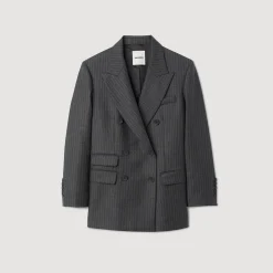 Femme SANDRO Veste De Costume Rayures