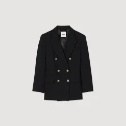 Femme SANDRO Veste De Tailleur à Boutonnage Croisé