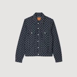 Homme SANDRO Veste En Denim Square Cross
