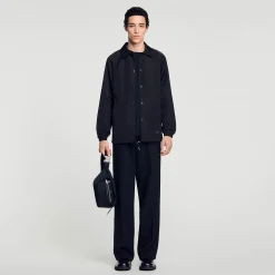 Homme SANDRO Veste En Matière Technique