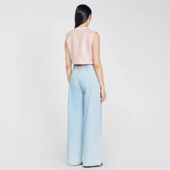Femme SANDRO Veste Sans Manches En Tweed