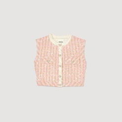 Femme SANDRO Veste Sans Manches En Tweed